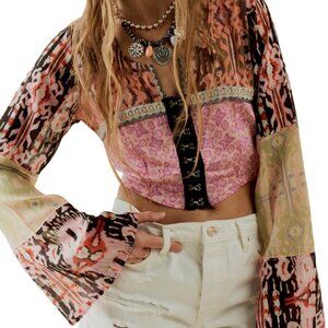Free People Walk That Way Print Top